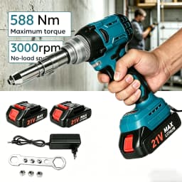 588Nm Brushless Electric Rivet Gun 2.4-5.0mm Rivet Nut Gun Drill Insert Automatic Riveting Tool For Makita 21V Battery