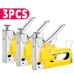 Kit Grampeador Profissional Com 600 Grampos Para Madeira Marcenaria Reparos E Tarefas DIY