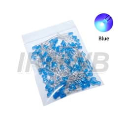 100PCS 3mm LED Diode F3 Assorted Kit DIY Light Emitting Diode White Green Red Blue Yellow Orange Pink Purple Warm White