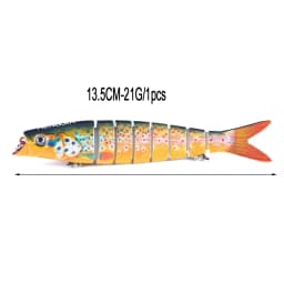 Swimbait Fishing Lures Lifelike Tilapia shape 6.35cm-9.3g Hard Bait 63mm 9.3g Lure With Treble Hook Multi Jointed Lures For Bass