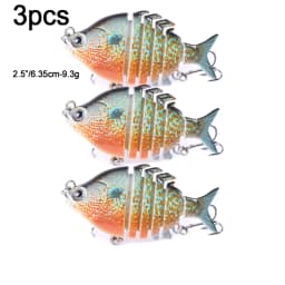 Swimbait Fishing Lures Lifelike Tilapia shape 6.35cm-9.3g Hard Bait 63mm 9.3g Lure With Treble Hook Multi Jointed Lures For Bass