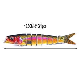 Swimbait Fishing Lures Lifelike Tilapia shape 6.35cm-9.3g Hard Bait 63mm 9.3g Lure With Treble Hook Multi Jointed Lures For Bass