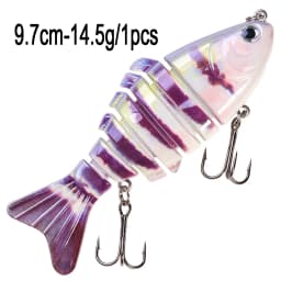 Swimbait Fishing Lures Lifelike Tilapia shape 6.35cm-9.3g Hard Bait 63mm 9.3g Lure With Treble Hook Multi Jointed Lures For Bass