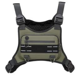 Marathon Men's Women's Running Vest Tactical Backpack Large Capacity Double Shoulder Mobile Phone Bag Chest Bag for Cycling