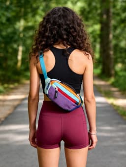 Fashionable Outdoor Climbing Couple's Crossbody Bag Dyed Nylon Soft Zipper Closure Leisure Casual Style Small Size Backpack