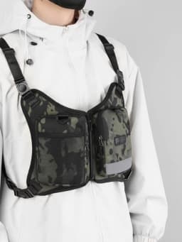 New Outdoor Sports Cycling Backpack Oxford Cloth Camouflage Night Running Bag Street Trend Chest Bag for Men And Women