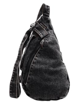 Retro Denim Canvas Crossbody Bag Simple Casual Style Men Women Diagonal Bag Large Capacity Trendy Backpack for Leisure