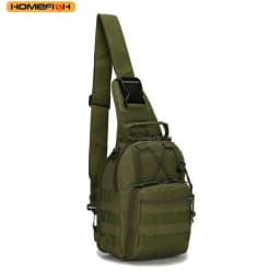 HOMEFISH Tactical Chest Bag for Men and Women, Outdoor Crossbody Shoulder Bag for Hiking, Camping, Travel and Sports