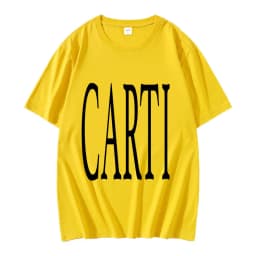 Rapper Playboi Carti T Shirt Big Font V As Seen on Carti Print Graphic T-shirt Men Hip Hop 100% Cotton Oversized Tees Streetwear