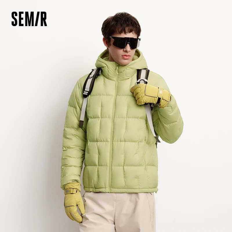 Semir Down Jacket Men Outdoor Lightweight Warm Liner Three-Resistant Outerwear Quilted Hooded 2026 New Winter Wear Men's Jacket