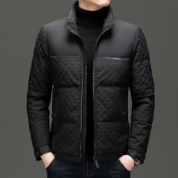 Winter New Men's Trendy Down Jacket Thickened Stand-up collar Duck Down Jacket short warm Coat