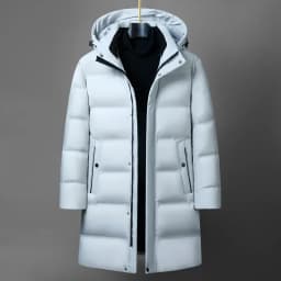 Canada Fashion Winter Jacket for Men Down Coat Parka Men's White Goose Down Jacket Collar Hooded Warm Thick Long Padding M-4XL