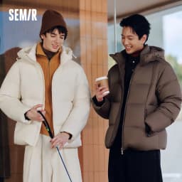Semir Down Jacket Men Three-Resistant Outerwear Couple Winter Outfit 2026 New Hooded Top Anti-Static Men's Clothing