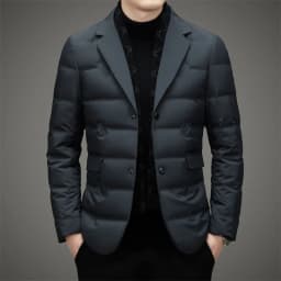 Men's Down Coat White Duck Down Jacket Winter Warm Business Slim Fit Duck Down Suit for Men Lightweigth Puffer Jacket Men JK-013