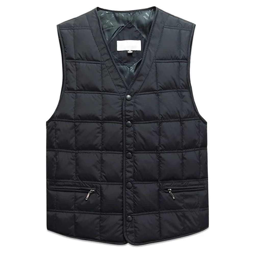 Duck Down Sleeveless Jacket For Men Winter Windbreaker Parka Warm Thick Vest Male Casual Outerwear Snow Waistcoat With Pockets