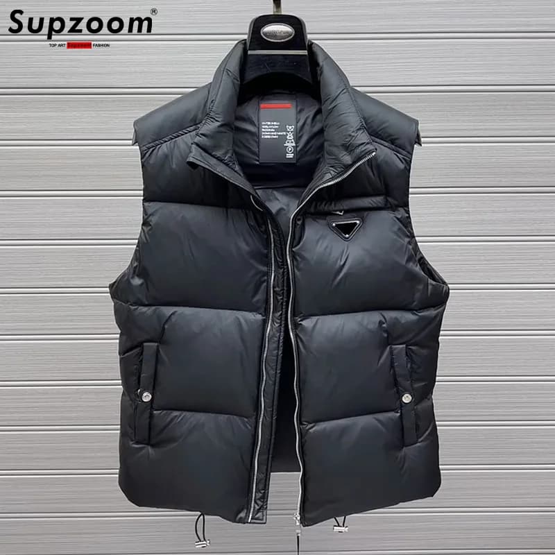 Supzoom 2025 Top Fashion New Arrival Stand Collar Autumn And Winter For Men And Women Warm Thickened Down Vest
