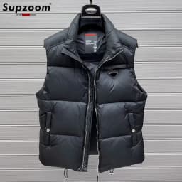 Supzoom 2025 Top Fashion New Arrival Stand Collar Autumn And Winter For Men And Women Warm Thickened Down Vest