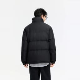 Metersbonwe Men's Winter Puffer Jacket Short Thickened down Coat Stand Collar Outdoor Elastic Cuffs Duck down Filling Trendy