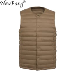 NewBang 7XL 6XL Size 90% Matt Fabric Men's Duck Down Vest Ultra Light Down Vests Light Weight Windbreaker Sleeveless