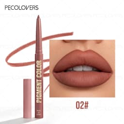 Matte Lip Liner Pencil, Waterproof Sweatproof Long-Lasting, Smooth Pigmented, Twist-Up, for Lip Shaping, Beginner-Friendly