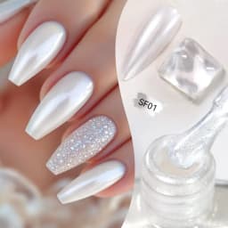 LILYCUTE 7ml Glitter Nail Polish Colorful Bright Shining Pearl Effect Shell Nail Art Varnish No Need Lamp