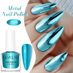 LILYCUTE 7ml Glitter Nail Polish Colorful Bright Shining Pearl Effect Shell Nail Art Varnish No Need Lamp