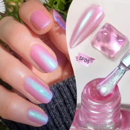 LILYCUTE 7ml Glitter Nail Polish Colorful Bright Shining Pearl Effect Shell Nail Art Varnish No Need Lamp