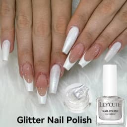 LILYCUTE 7ml Glitter Nail Polish Colorful Bright Shining Pearl Effect Shell Nail Art Varnish No Need Lamp