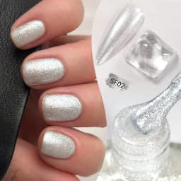LILYCUTE 7ml Glitter Nail Polish Colorful Bright Shining Pearl Effect Shell Nail Art Varnish No Need Lamp