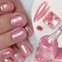 LILYCUTE 7ml Glitter Nail Polish Colorful Bright Shining Pearl Effect Shell Nail Art Varnish No Need Lamp