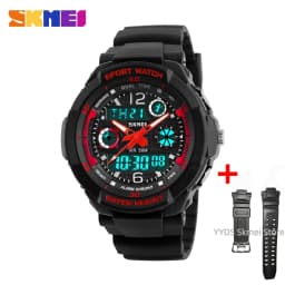 SKMEI 1060 Dual Display Quartz Watch for Kids Waterproof Sport Children Anti-Shock Boy Girl Digital Wristwatches Relogio 0931