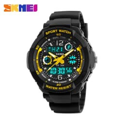 SKMEI 1060 Dual Display Quartz Watch for Kids Waterproof Sport Children Anti-Shock Boy Girl Digital Wristwatches Relogio 0931