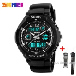 SKMEI 1060 Dual Display Quartz Watch for Kids Waterproof Sport Children Anti-Shock Boy Girl Digital Wristwatches Relogio 0931