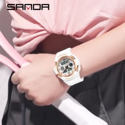 SANDA New 6188 Fashion Multi Functional Student Sports Waterproof Multi Functional Quartz Electronic Men's and Women's Watch