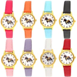 Cute Girl Ladies Watch Kids Watches Horse Leather Quartz Student Kids Animal Cartoon Children Wristwatch Gifts