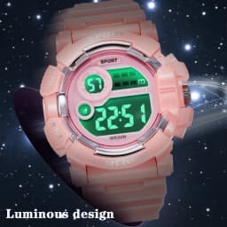 YIKAZE Kids Watches Fashion Luminous Waterproof Alarm Clock Watches Boys and Girls Student Smart Electronic Watch Gift