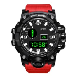 Men's Watch Fashion Sports Electronic Wristwatch Large Dial Multifunctional Waterproof Luminous Alarm Kids Male's Military Watch