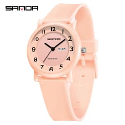 SANDA 3325 Fashion Children's Quartz Watch Dual Calendar Display Waterproof Simple Fashion Children's Quartz Watch
