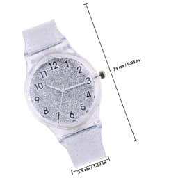 Pink Kids Transparent Glitter Silicone Wristwatch Creative Cool Adjustable Strap Children Watch Shiny Kids Watch