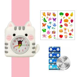 Boys Girls Watches Baby Kindergarten Party Gift Children Study Time Toy Wristwatches Slap Bracelet Clock Cartoon Kids Watches 22