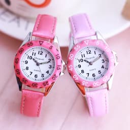 Chaoyada Children Boys Girls Colorful Leather Electronic Wristwatches Little Kids Waterproof Quartz Learn Time Watches Clock