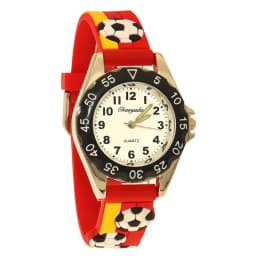 Chaoyada Fashion Children Boys Girls Football Soccer Watches Kids Students Soft Silicone Strap Cartoon Sports Watches Gifts