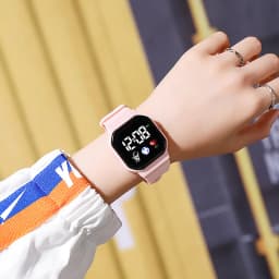 2Pcs/set Kids Watch Students Sports LED Digital Watches Spaceman Silicone Strap Electronic Wristwatch for Children Boys Girls