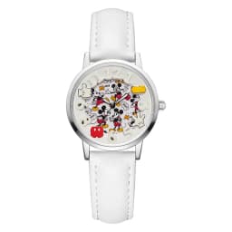 Disney Boys Fashion Cartoon Watch Cute Kids Mickey Mouse Watches Children Boys Girls Pu Leather Quartz WristWatch Clock Gift