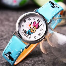 Disney Mickey Minnie Cute Cartoon Girls Kids Quartz Watches Children's Watch Lovely Fashion Girl Wristwatches