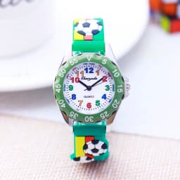 2026 Fashion Children Boys Girls 3D Football Quartz Watches Kids Primary School Student Learn Time Study Sports Watches Gifts