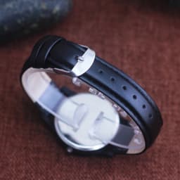 Chaoyada Fashion Men Boys Leather Strap 24 Hours Quartz Wristwatch Students Kids Learning Time High Quality Electric Watches