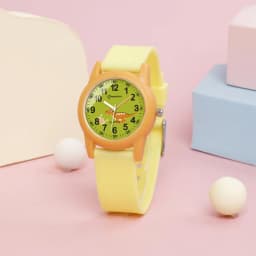 New Cute Children Wrist Watches Yellow Cartoon Waterproof Kids Watch for Boys Girls Analog Display Quartz Clocks Gift