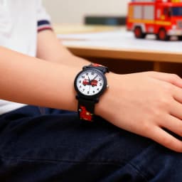 Cartoon Silicone Fire Truck Strap And Face Quartz Watches Children Boys Girls Man Fashion Sports Waterproof For Over 3rd Kids