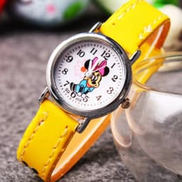 Disney Minnie student Cute Cartoon Girls Kids Quartz Watches 4-14 years old Children's Watch Lovely Fashion Girl Wristwatches